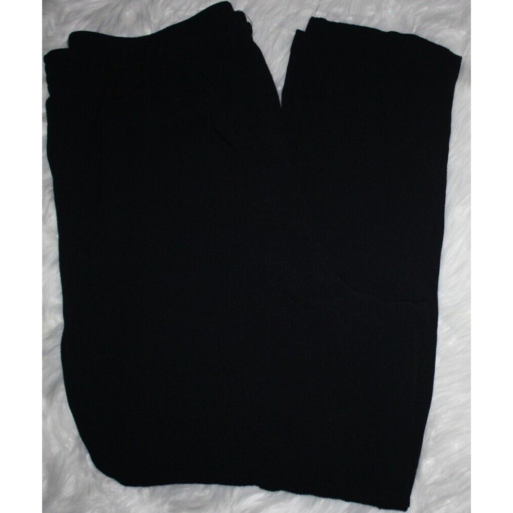 Ellen Figg Woman Pants 20W  Elastic Waist Black Vintage Pockets GUC